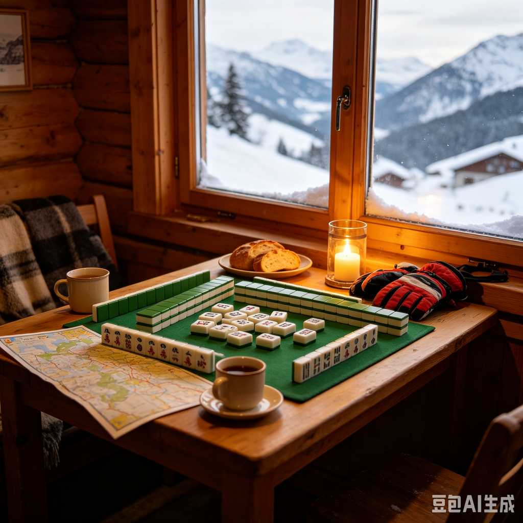 vivid color print mahjong set