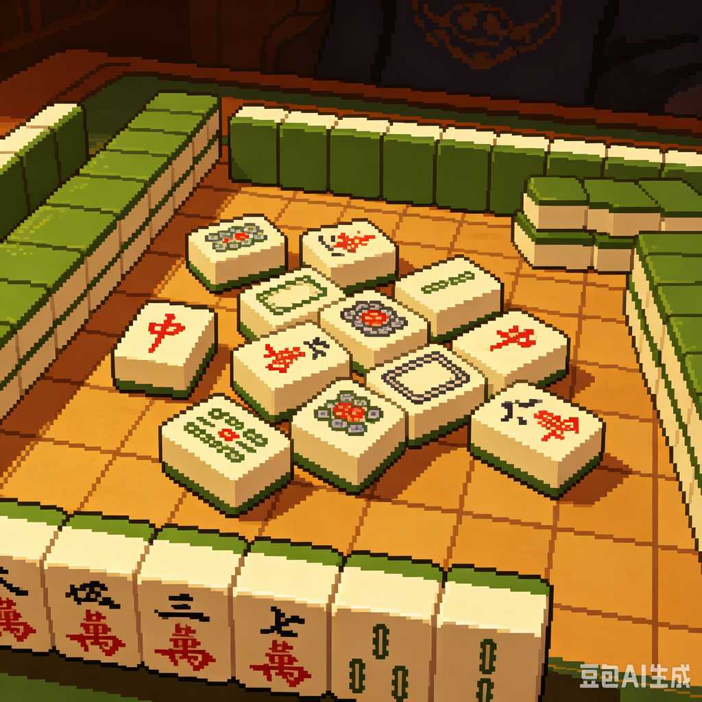 classic oriental board game mahjong